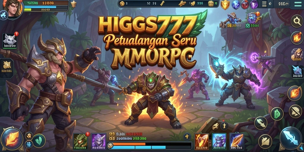 Screenshot HIGGS777 menampilkan aksi seru dalam dunia MMORPG yang luas.