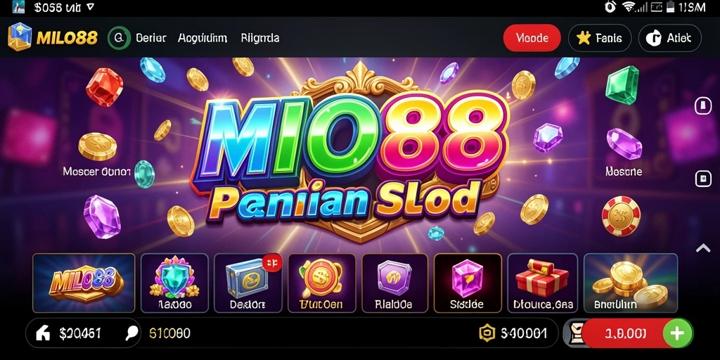 Tampilan gameplay seru di MILO88 dengan berbagai tema slot.