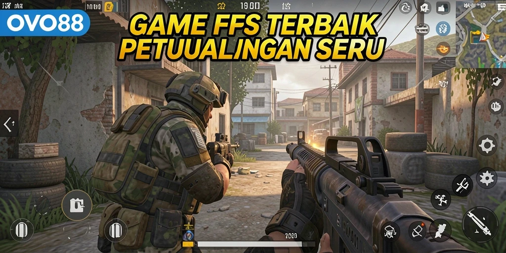 Screenshot OVO88 menampilkan aksi adrenalin tinggi dalam permainan FPS.