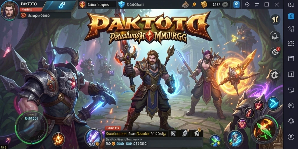 Screenshot PAKTOTO menampilkan aksi seru dalam pertarungan MMORPG.