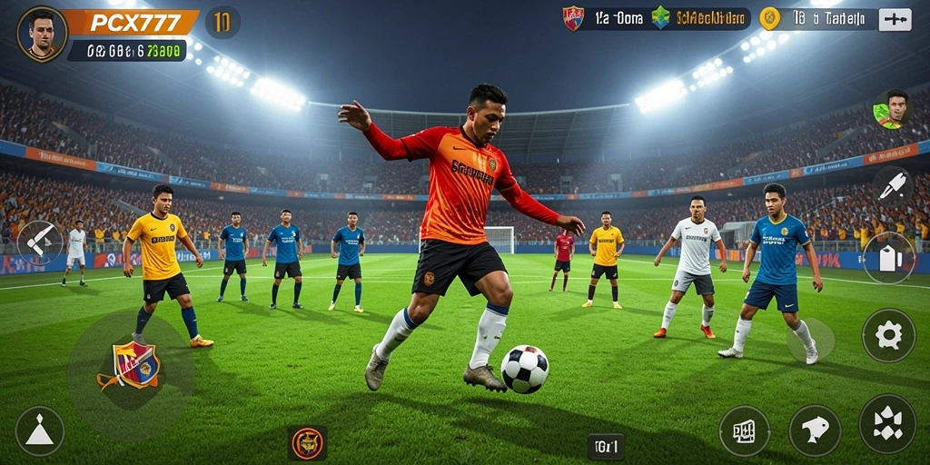 Gameplay seru PCX777 yang menampilkan aksi sepak bola terbaik.