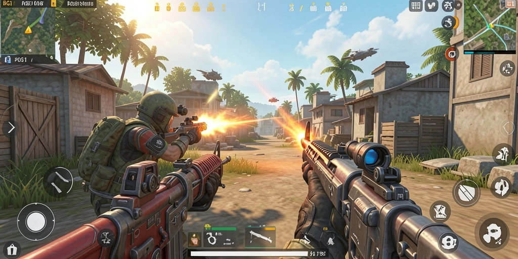 Tampilan gameplay PG11 yang menegangkan dengan aksi tembak-menembak yang intens.