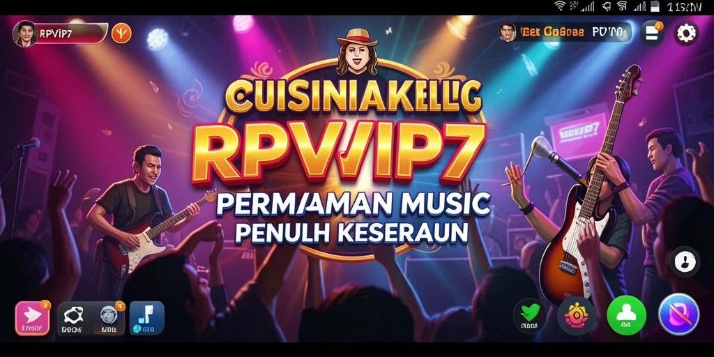 Screenshot gameplay RPVIP7 dengan pengalaman musik yang seru.